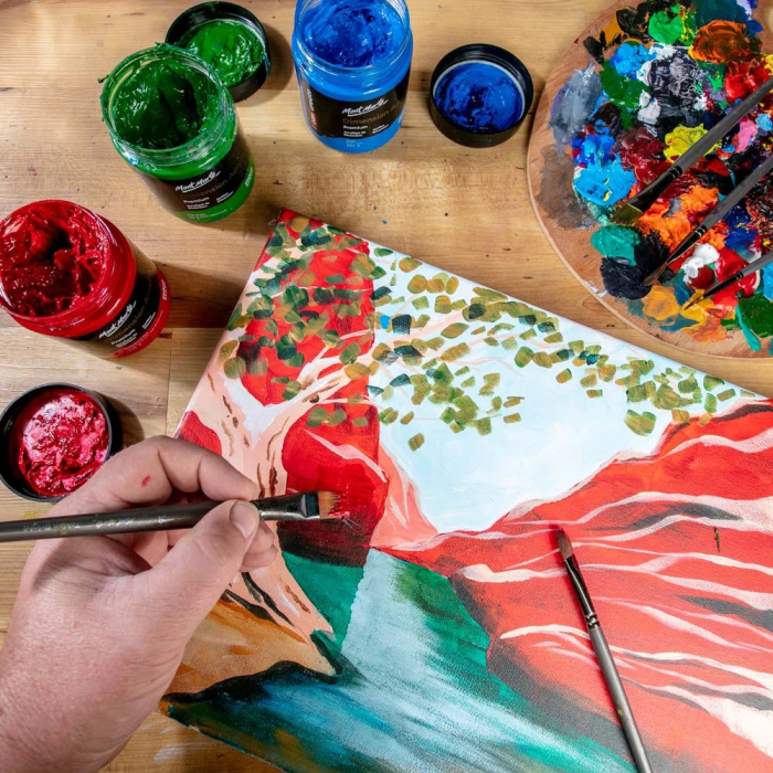 PMDA2511 Vopsea acrilică Mont Marte Dimension 250ml  - Permanent Red [8]