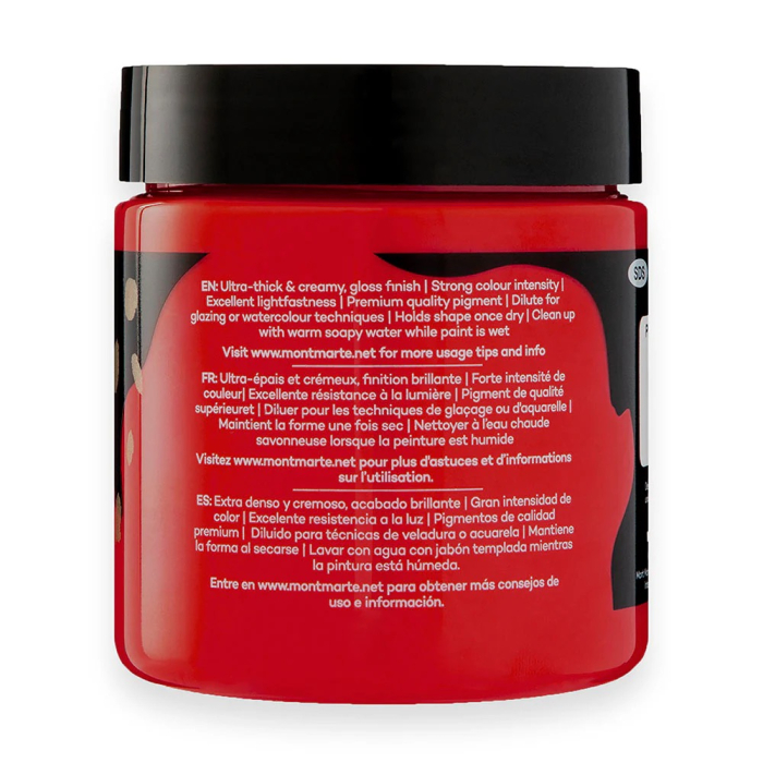 PMDA2511 Vopsea acrilică Mont Marte Dimension 250ml  - Permanent Red [3]