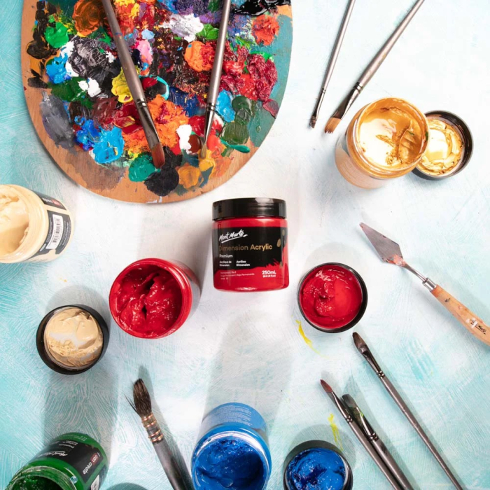 PMDA2511 Vopsea acrilică Mont Marte Dimension 250ml  - Permanent Red [9]