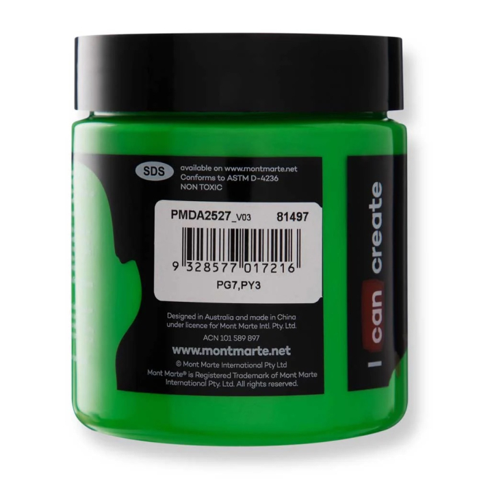 PMDA2527 Vopsea acrilicǎ Mont Marte Dimension 250ml - Monastral Green [2]