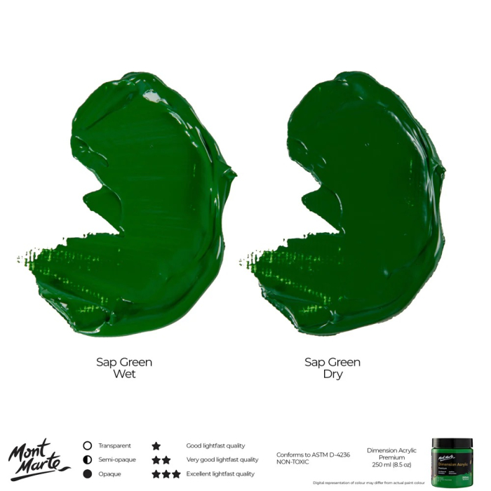 PMDA2529 Vopsea acrilicǎ Dimension Mont Marte 250ml - Sap Green [4]