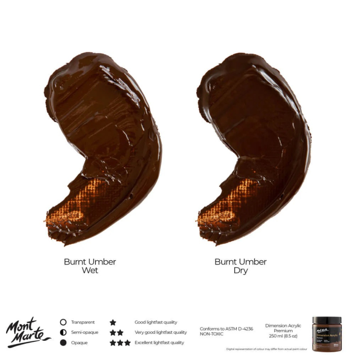 PMDA2536 Vopsea acrilicǎ Dimension Mont Marte 250ml - Burnt Umber [8]