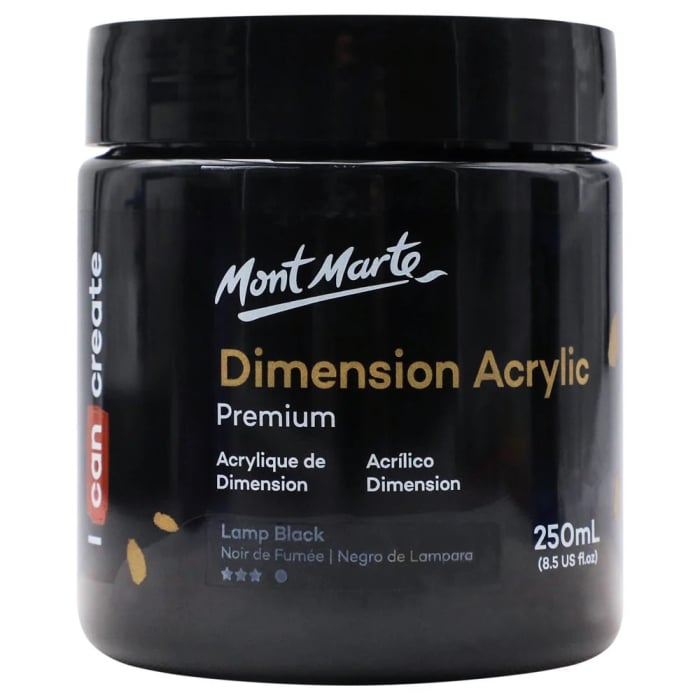 PMDA2541 Vopsea acrilică Mont Marte Dimension 250ml - Lamp Black [1]