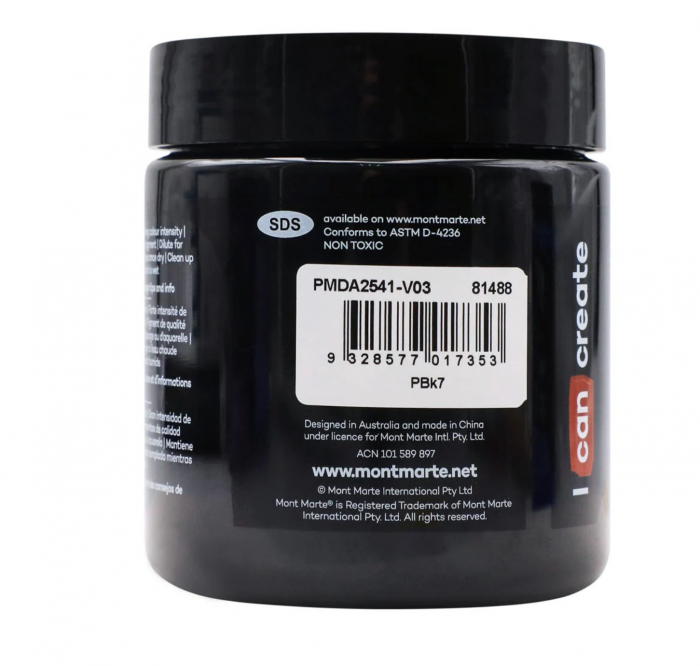 PMDA2541 Vopsea acrilică Mont Marte Dimension 250ml - Lamp Black [2]