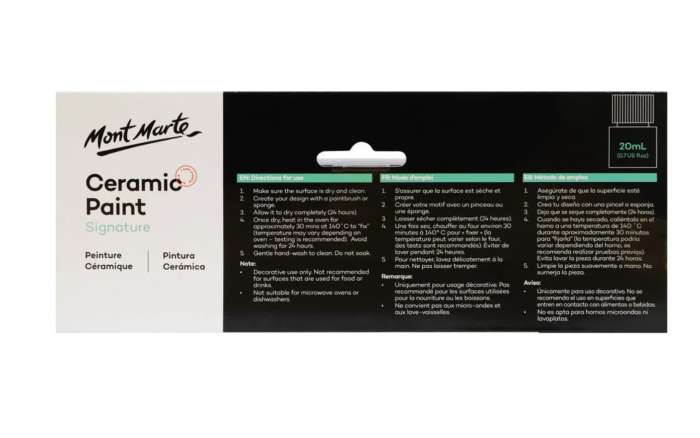 PMHS0023 Set vopsele pentru ceramică Mont Marte 6x20ml [2]