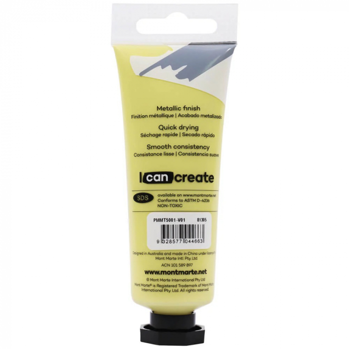 PMMT5001 Vopsea acrilicǎ Metallic Mont Marte 50ml - Yellow [2]