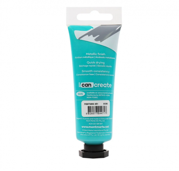 PMMT5006 Vopsea acrilică Metallic Mont Marte 50ml - Phthalo Green [2]