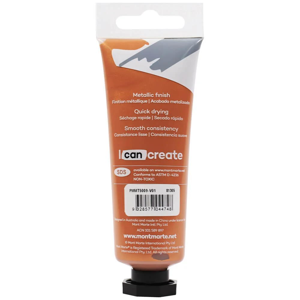 PMMT5009 Vopsea acrilică Metallic Mont Marte 50ml - Bronze [2]