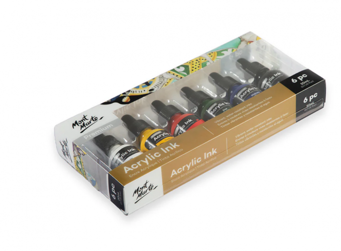 PMNK0001 Tuș acrilic 6buc x 20ml Mont Marte [4]