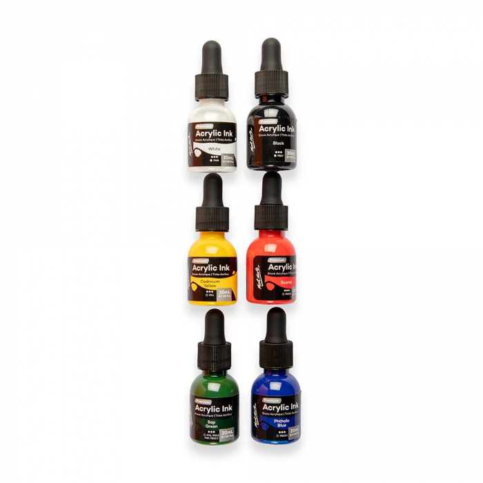 PMNK0001 Tuș acrilic 6buc x 20ml Mont Marte [7]