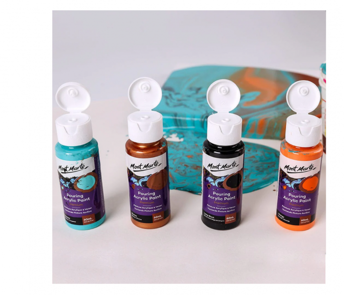 PMPP4201 Vopsea acrilică pouring Mont Marte Set 4 buc x 60ml Symphony [3]
