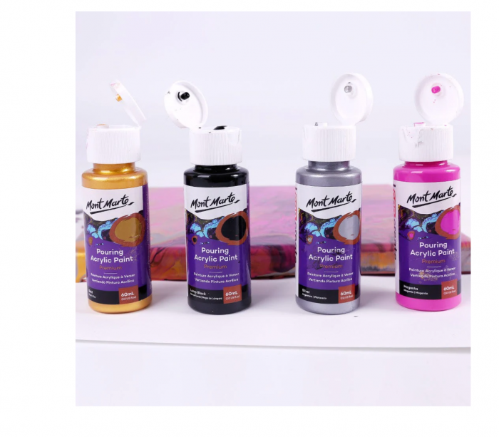 PMPP4203 Vopsea acrilică pouring Mont Marte Set 4 buc x 60ml Cosmic [2]