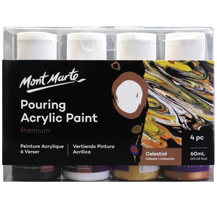 PMPP4206 Vopsea acrilicǎ pouring Mont Marte Set 4 buc x 60ml - Celestial [1]