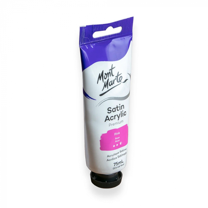 PMSA7512 Vopsea acrilică satin Mont Marte 75ml - Pink [4]