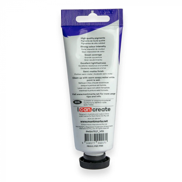 PMSA7517 Vopsea acrilica satin Mont Marte 75ml - Cerulean Blue [3]