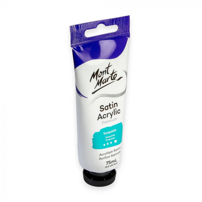 PMSA7519 Vopsea acrilică satin Mont Marte 75ml - Turquoise [4]