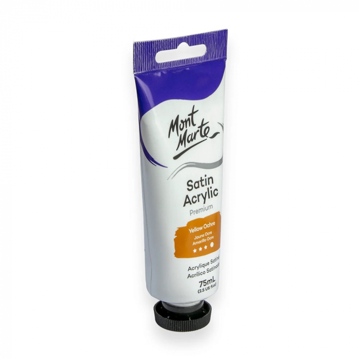 PMSA7525 Vopsea acrilică satin Mont Marte 75ml - Yellow Ochre [4]