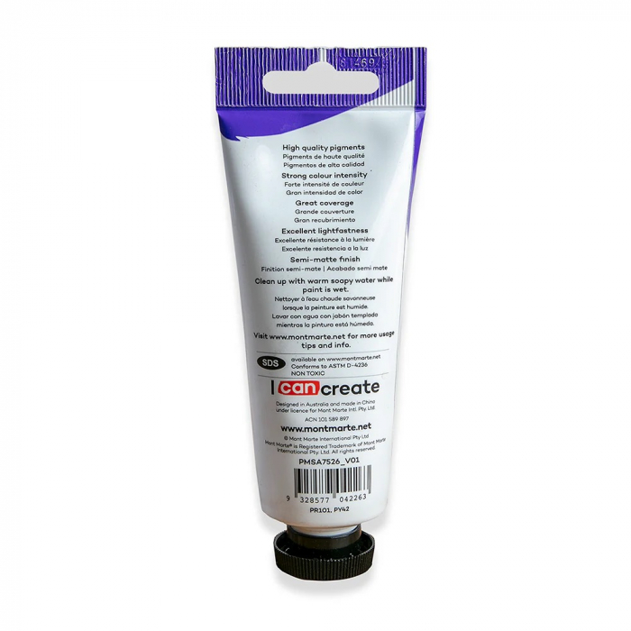 PMSA7526 Vopsea acrilicǎ satin Mont Marte 75ml - Burnt Sienna [3]