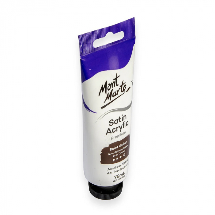 PMSA7527 Vopsea acrilicǎ satin Mont Marte 75ml - Burnt Umber [2]