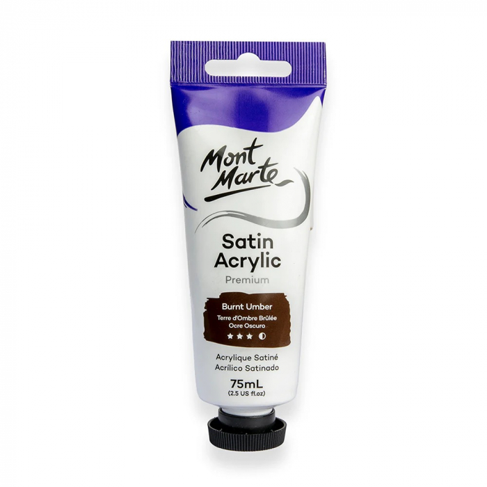 PMSA7527 Vopsea acrilicǎ satin Mont Marte 75ml - Burnt Umber [1]