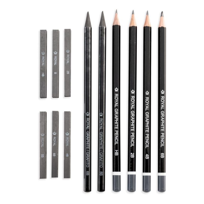 Set creioane schite cutie metalica Royal Langnickel [4]