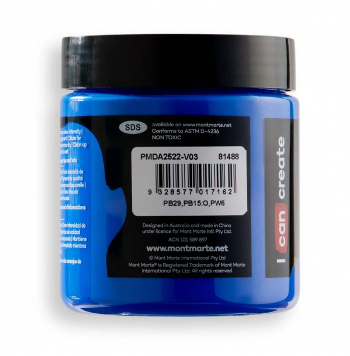 PMDA2522 Vopsea acrilică Mont Marte Dimension 250ml  - Cobalt Blue [3]