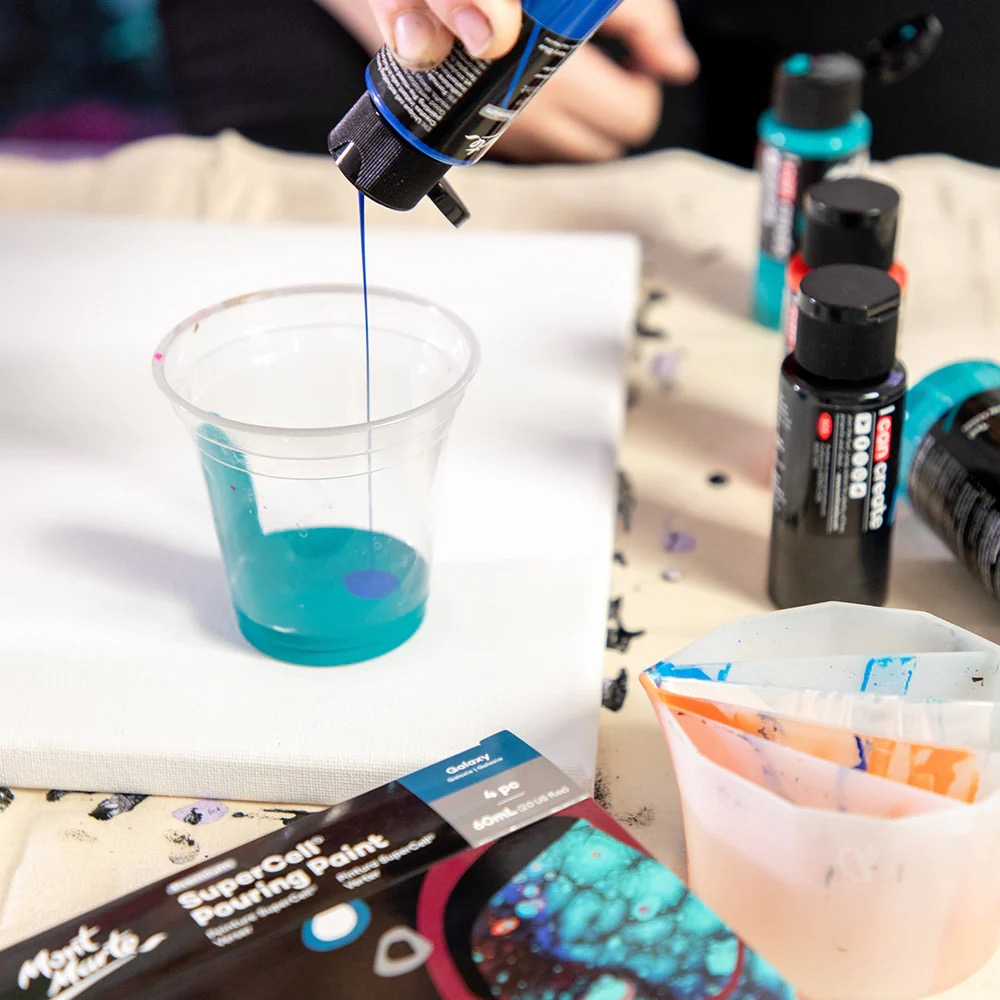 Vopsea acrilica SuperCell Pouring Mont Marte 4buc x 60ml - Galaxy [5]