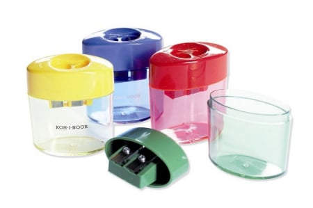 DESEN - Ascuțitoare dublă cu container Koh-I-Noor, pentru creioane normale și jumbo