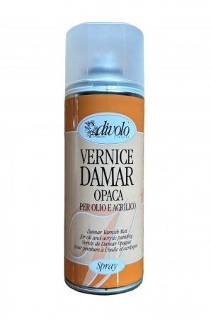 Lacuri (Varnish) - Lac damar mat spray Divolo, 400 ml, pentru ulei și acril