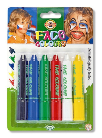 COPII - Set 6 culori pentru pictat pe față Koh-I-Noor