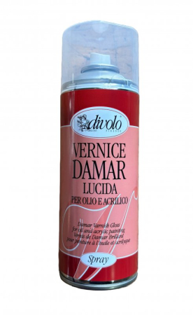 Lacuri (Varnish) - Lac damar lucios spray Divolo, 400 ml, pentru ulei și acril