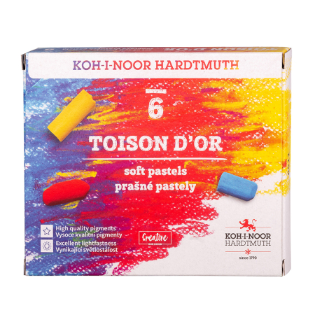 DESEN - Set 6 pasteluri uscate moi Koh-I-Noor Toison d'Or, rotunde