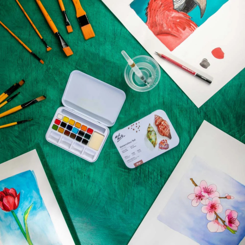 Acuarele Mont Marte cutie tabla 21buc/set [8]