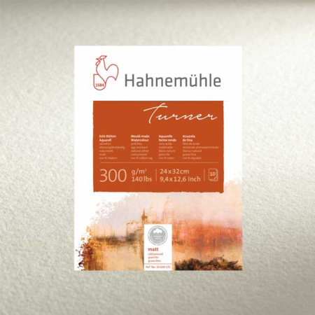 PICTURĂ - Bloc acuarela 100% bumbac Turner Hahnemühle Cold Pressed 300g - 30 x 40 cm