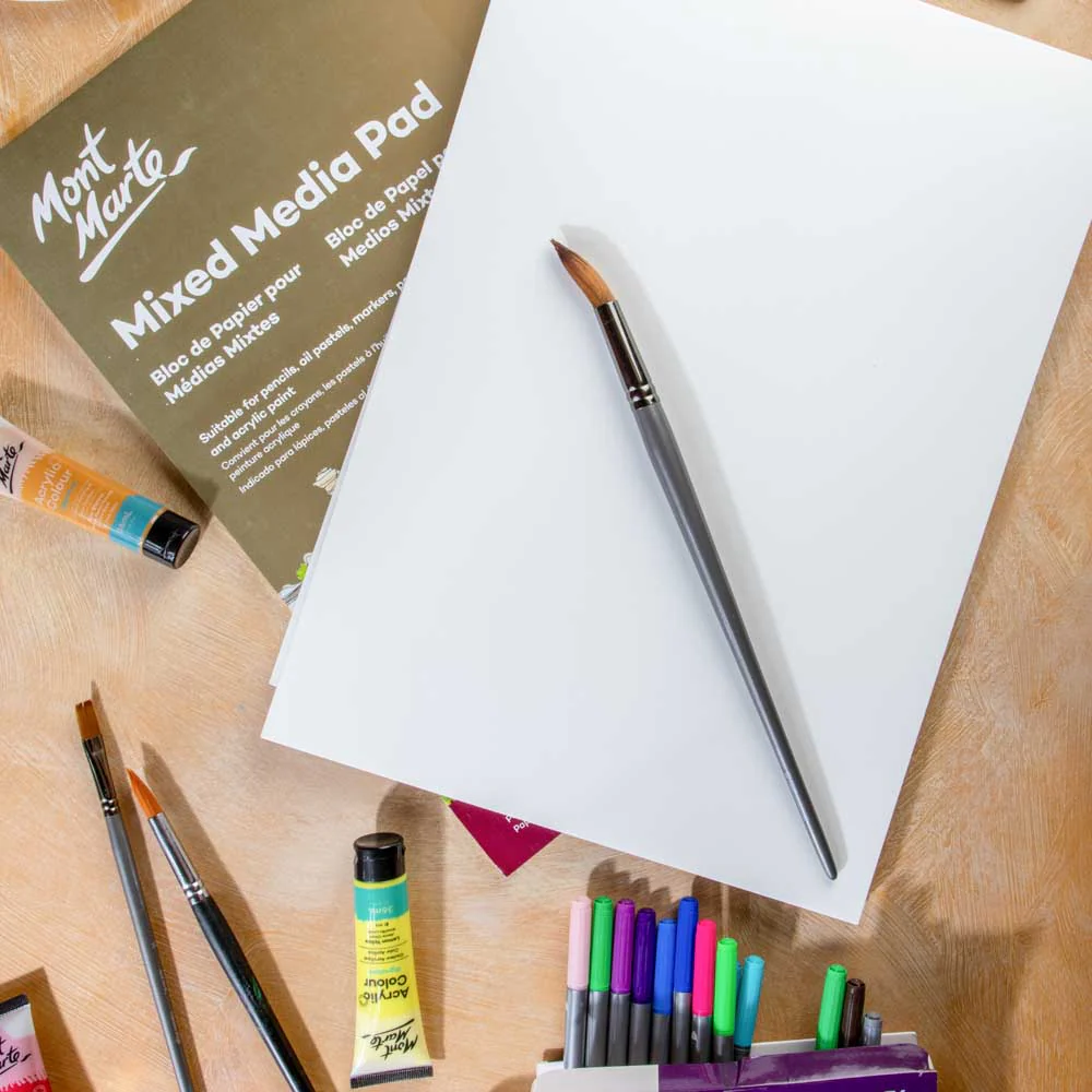 Bloc mixed media Mont Marte 300gr A3 15 coli [3]