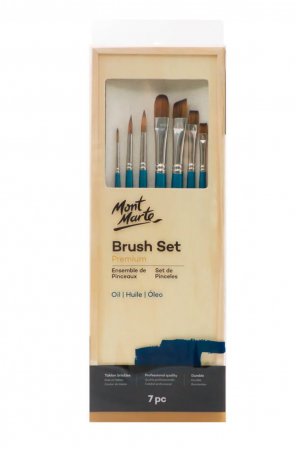Seturi pensule pentru ulei - BMHS0004 Pensule Mont Marte Oil Colour 7/Set