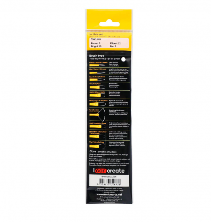 BMHS0012 Pensule gallery acrylic Mont Marte 4/set [1]