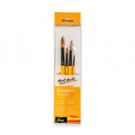 Seturi pensule pentru acrilice - BMHS0015 Pensule  gallery acrylic Mont Marte 4/set