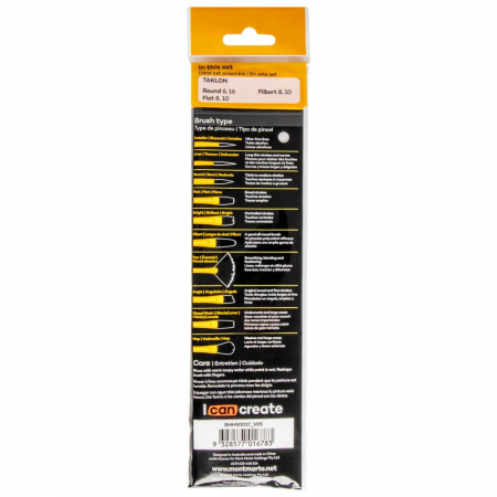 BMHS0017 Pensule gallery acrylic Mont Marte 6/set [3]