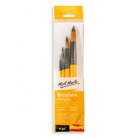 Seturi pensule pentru acrilice - BMHS0018 Pensule gallery acrylic Mont Marte 4/set