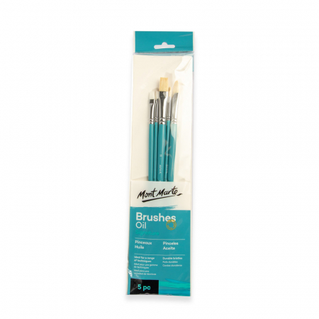 Seturi pensule pentru ulei - BMHS0020 Pensule Gallery Oil Mont Marte 5/set