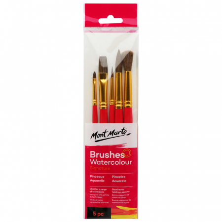 Seturi pensule pentru acuarela - BMHS0027 Pensule Gallery Watercolour Mont Marte 5/set