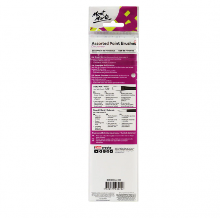 BMHS0041 Pensule Mont Marte Discovery, pentru acrilic și ulei, 3/set [1]
