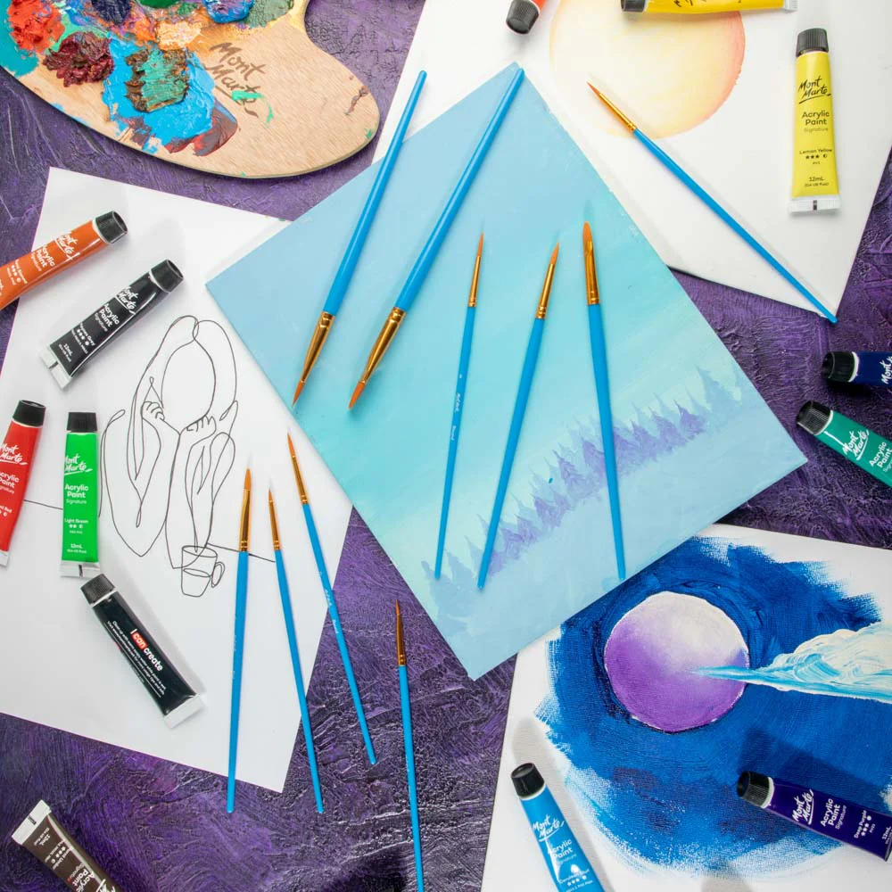 Pensule Discovery acrylic Mont Marte 10/set [6]