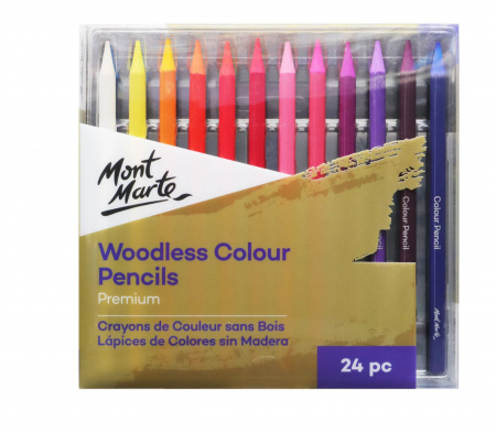 Grafica - BPN0001 Creioane colorate fără lemn Mont Marte 24buc/set
