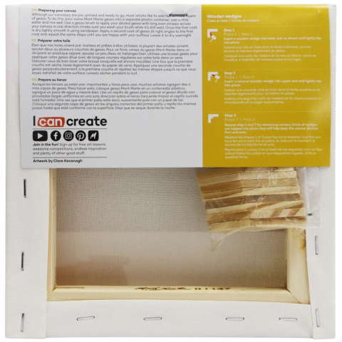 Canvas Studio sasiu pin densitate dubla Mont Marte 20.3x20.3cm [2]