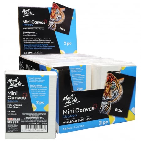 Suporturi pictura - CAXX0608 Mini Canvas Mont Marte 6x8cm 2buc/set