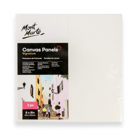 Suporturi pictura - CMPL2020 Canvas Mont Marte 20.4x20.4cm caserat 2/set