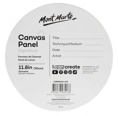CMPR0030 Placaj pânzat rotund 30cm 2/set Mont Marte [1]