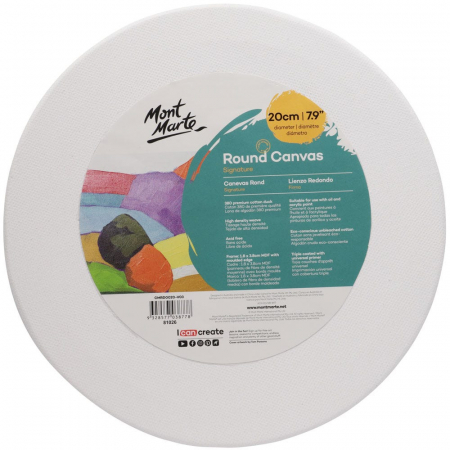 Suporturi pictura - CMRD0020 Canvas rotund Mont Marte 20cm
